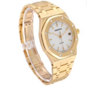 AP Royal Oak gold white dial sidepic right angle view