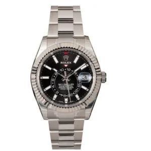 Rolex Sky Dweller, steel, black dial