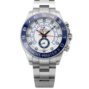 Rolex Yachtmaster II, steel, blue bezel, white dial